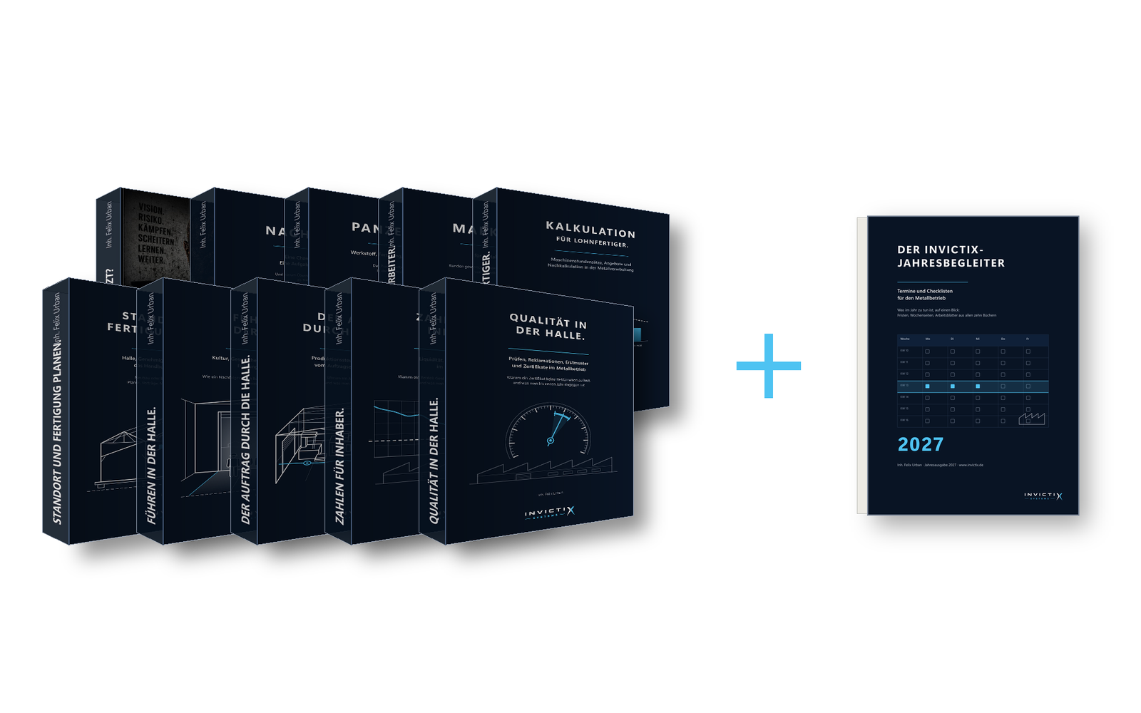The ten books of the Invictix series and the 2027 annual companion as a package